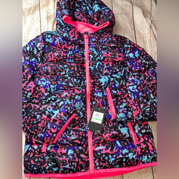 Under Armour Other - Under Armour Youth Large (14/16) Blue Pink Coat Puffer jacket